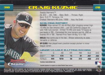 2002 Bowman Chrome #318 Craig Kuzmic Back