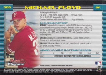 2002 Bowman Chrome #328 Michael Floyd Back