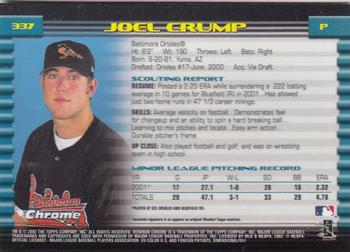 2002 Bowman Chrome #337 Joel Crump Back