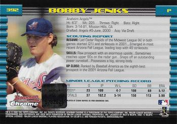 2002 Bowman Chrome #392 Bobby Jenks Back