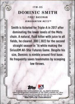 2017 Topps Pro Debut - In the Wings Gold #ITW-DS Dominic Smith Back