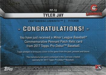 2017 Topps Pro Debut - Pennant Patches #PP-TJ Tyler Jay Back