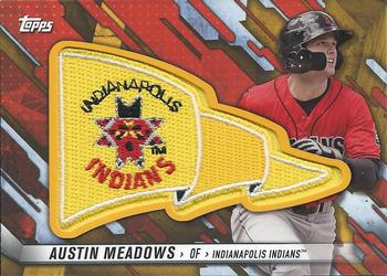 2017 Topps Pro Debut - Pennant Patches Gold #PP-AM Austin Meadows Front