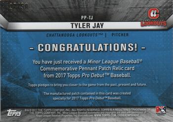 2017 Topps Pro Debut - Pennant Patches Gold #PP-TJ Tyler Jay Back