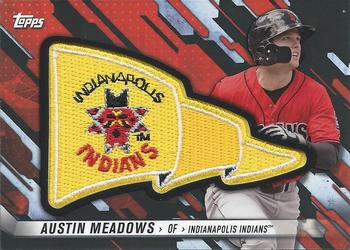2017 Topps Pro Debut - Pennant Patches Black #PP-AM Austin Meadows Front