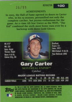 2003 Topps Pristine - Refractors #100 Gary Carter Back