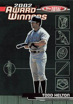 2003 Topps Total - Award Winners #AW8 Todd Helton Front