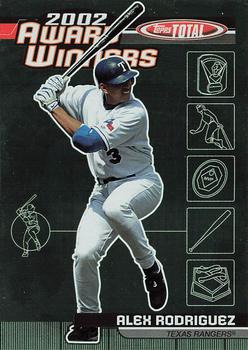 2003 Topps Total - Award Winners #AW16 Alex Rodriguez Front
