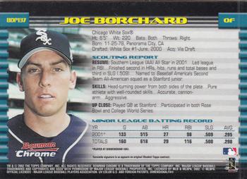 2002 Bowman Draft Picks & Prospects - Chrome #BDP137 Joe Borchard Back