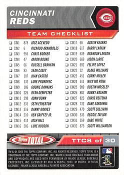 2003 Topps Total - Team Checklists #TTC8 Ken Griffey Jr. Back
