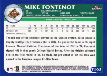 2003 Topps Traded & Rookies - Chrome #T163 Mike Fontenot Back
