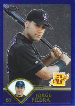 2003 Topps Traded & Rookies - Chrome #T190 Jorge Piedra Front