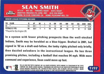 2003 Topps Traded & Rookies - Chrome #T197 Sean Smith Back