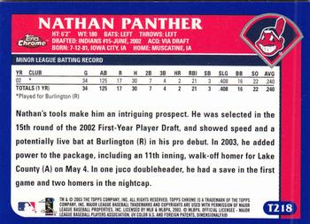2003 Topps Traded & Rookies - Chrome #T218 Nathan Panther Back