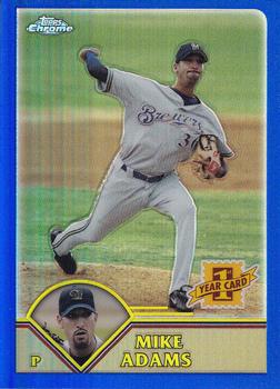 2003 Topps Traded & Rookies - Chrome Refractors #T264 Mike Adams Front