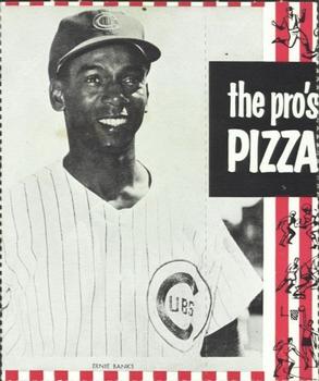 1967 Pro's Pizza Black & White #NNO Ernie Banks Front