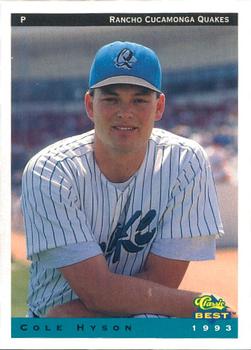 1993 Classic Best Rancho Cucamonga Quakes #18 Cole Hyson Front