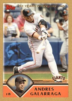 2003 Topps Traded & Rookies - Gold #T72 Andres Galarraga Front