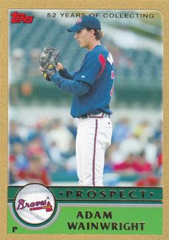 2003 Topps Traded & Rookies - Gold #T159 Adam Wainwright Front