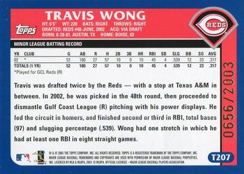 2003 Topps Traded & Rookies - Gold #T207 Travis Wong Back