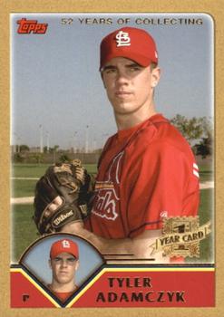 2003 Topps Traded & Rookies - Gold #T231 Tyler Adamczyk Front