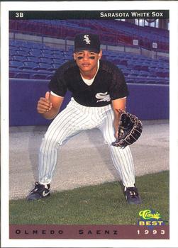 1993 Classic Best Sarasota White Sox #23 Olmedo Saenz Front