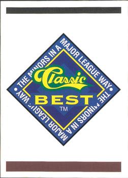 1993 Classic Best Sarasota White Sox #30 Checklist Front