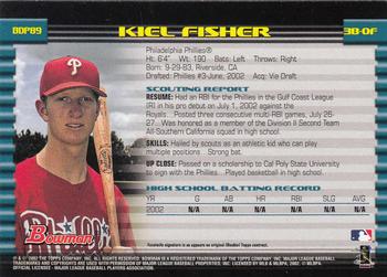 2002 Bowman Draft Picks & Prospects #BDP89 Kiel Fisher Back