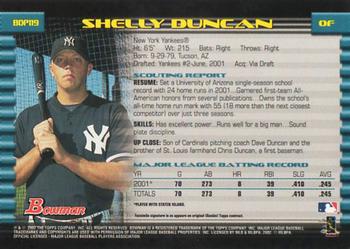 2002 Bowman Draft Picks & Prospects #BDP119 Shelley Duncan Back