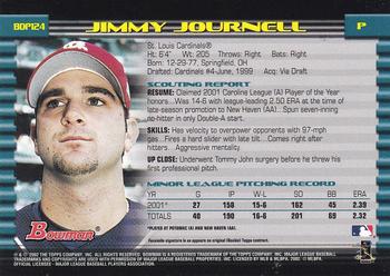 2002 Bowman Draft Picks & Prospects #BDP124 Jimmy Journell Back