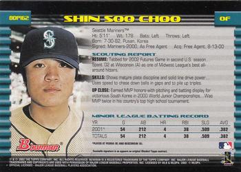2002 Bowman Draft Picks & Prospects #BDP162 Shin-Soo Choo Back
