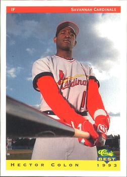 1993 Classic Best Savannah Cardinals #10 Hector Colon Front