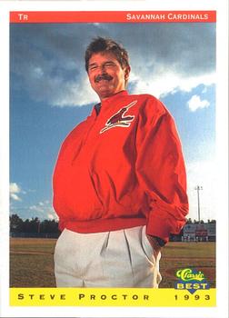 1993 Classic Best Savannah Cardinals #28 Steve Proctor Front