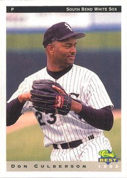 1993 Classic Best South Bend White Sox #7 Don Culberson Front