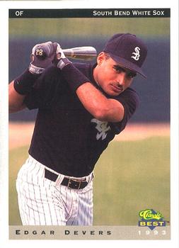 1993 Classic Best South Bend White Sox #8 Edgar Devers Front