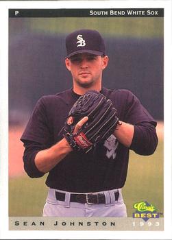 1993 Classic Best South Bend White Sox #13 Sean Johnston Front