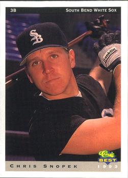 1993 Classic Best South Bend White Sox #20 Chris Snopek Front