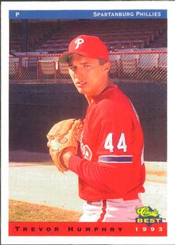 1993 Classic Best Spartanburg Phillies #16 Trevor Humphry Front