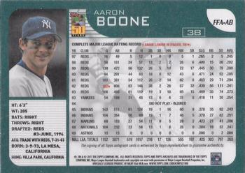 2017 Topps Archives - Fan Favorites Autographs #FFA-AB Aaron Boone Back