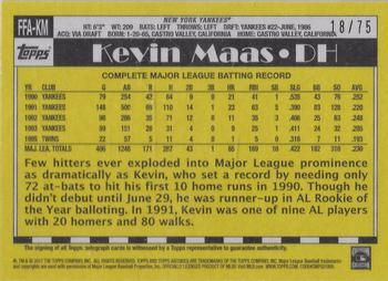 2017 Topps Archives - Fan Favorites Autographs #FFA-KM Kevin Maas Back