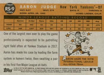 2017 Topps Archives - 1960 Topps Topps Magazine Rookie Stars #RS-9 Aaron Judge Back