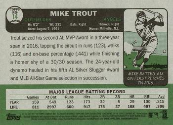 2017 Topps Archives - 2016 Retro Originals #RO-14 Mike Trout Back