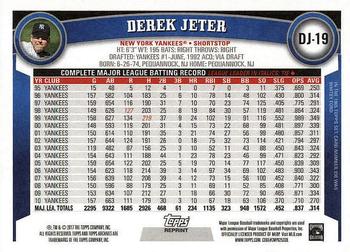 2017 Topps Archives - Derek Jeter Retrospective #DJ-19 Derek Jeter Back