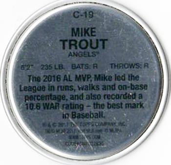 2017 Topps Archives - Manufactured Topps Coins #C-19 Mike Trout Back