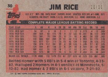 2017 Topps Archives - Topps Originals Autographs #30 Jim Rice Back