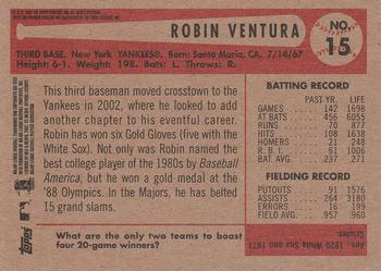 2002 Bowman Heritage #15 Robin Ventura Back