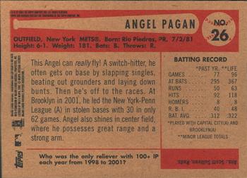 2002 Bowman Heritage #26 Angel Pagan Back