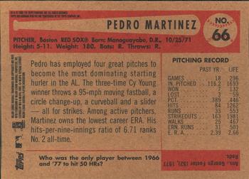 2002 Bowman Heritage #66 Pedro Martinez Back