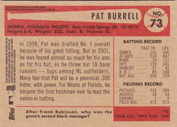 2002 Bowman Heritage #73 Pat Burrell Back