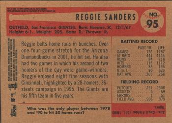 2002 Bowman Heritage #95 Reggie Sanders Back